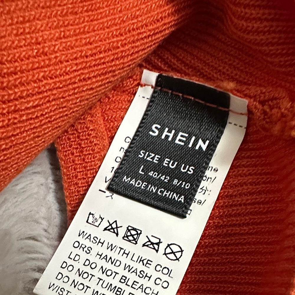 Women's Knit Bralette & Short Set - Orange - Picture 3 of 3